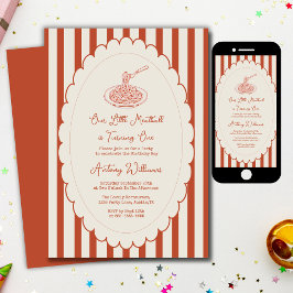 Invitación Our little meatball is turning one 1st Birthday 