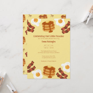 Invitación Our Little Pancake Breakfast Brunch Theme