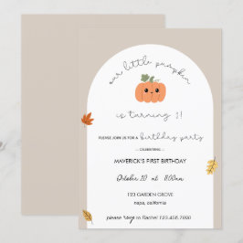 Invitación Our Little Pumpkin First Birthday Invitation