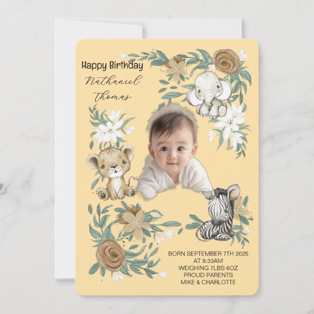 Invitación Our Little Sunshine’s Birthday Bash Invitation (Anverso)