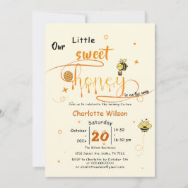 Invitación Our Little Sweet Honey Is On The Way Baby Shower