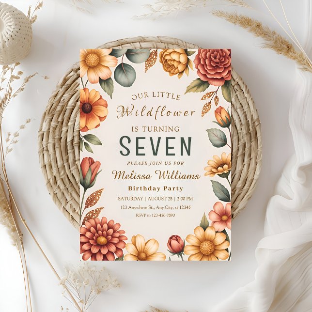 Invitación Our Little Wildflower Birthday (Subido por el creador)