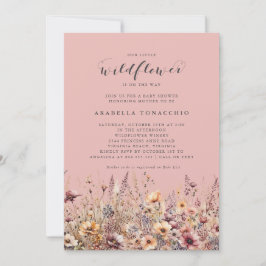 Invitación Our Little Wildflower Fall Floral Baby Shower