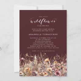 Invitación Our Little Wildflower Fall Floral Baby Shower