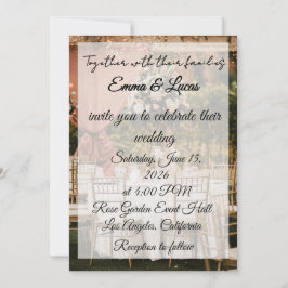 Invitación Outdoor Wedding Reception Table Background