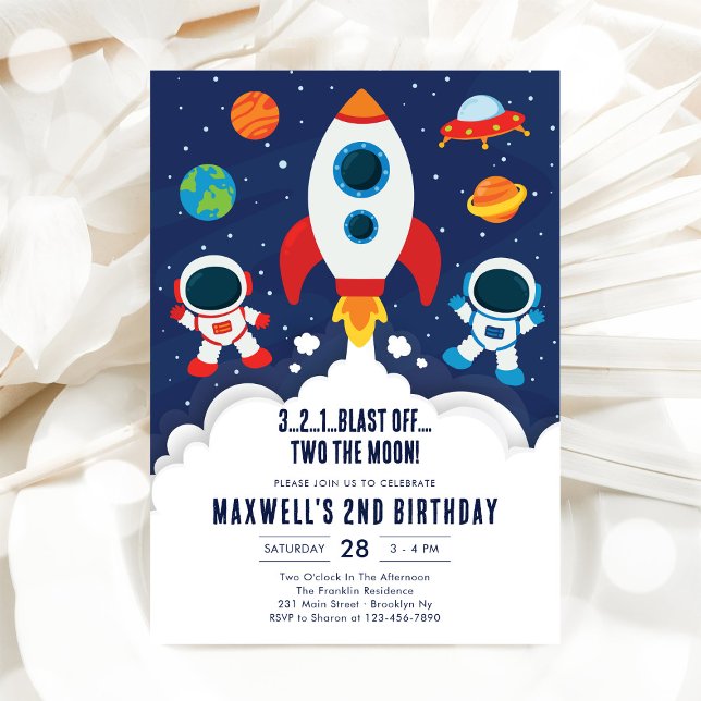 Invitación Outer Space Planets Astronaut Boy Birthday (Subido por el creador)
