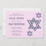 Invitación OUTLINE LETTERS STAR OF DAVID Custom BAR Mitzvah<br><div class="desc">Perfect card to announce a bar or bat mitzvah! Hand made art for you with star of david on the front and back side! FULLY CUSTOMIZABLE! Click on “Personalize” above to edit the text. Click "edit using design tool" to adjust the fonts, colors and placements and to delete the back...</div>