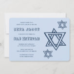 Invitación OUTLINE LETTERS STAR OF DAVID Custom BAR Mitzvah<br><div class="desc">Perfect card to announce a bar or bat mitzvah! Hand made art for you with star of david on the front and back side! FULLY CUSTOMIZABLE! Click on “Personalize” above to edit the text. Click "edit using design tool" to adjust the fonts, colors and placements and to delete the back...</div>