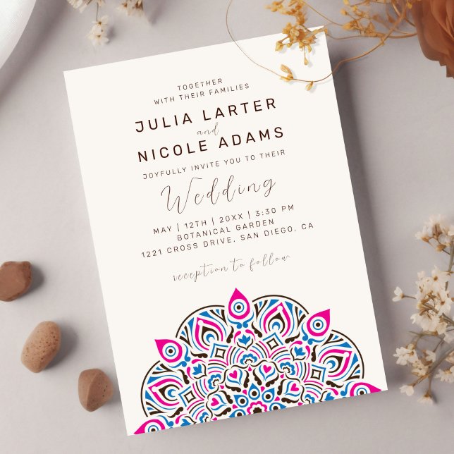 Invitación Oval Classic Mandala Boda de variante Oval del Pac (Subido por el creador)
