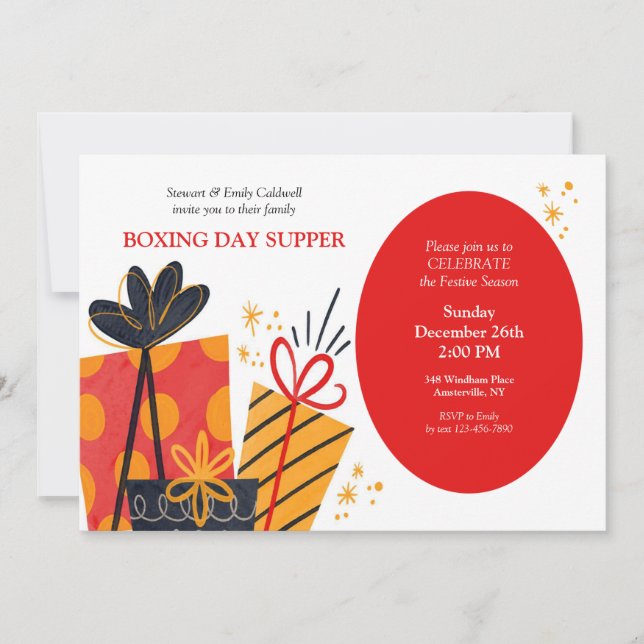 Invitación Oval de Boxing Day (Anverso)