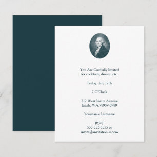 Invitación Oval retrato de George Washington