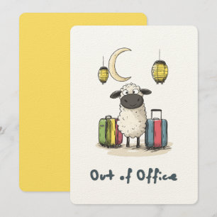 Invitación Oveja ligera en sabático Fuera de la oficina