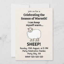 Invitación Oveja Puedo Mantenerme Cálida Oveja