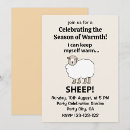 Invitación Oveja Puedo Mantenerme Cálida Oveja