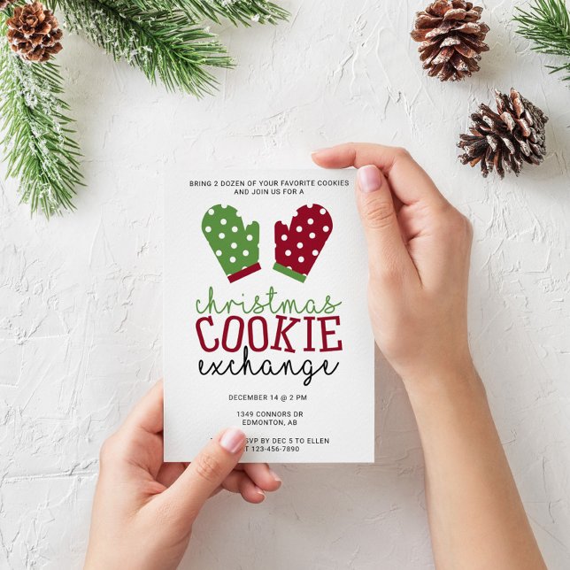 Invitación Oven Mitts Navidades Fiestas de Holiday Cookie Exc (Subido por el creador)