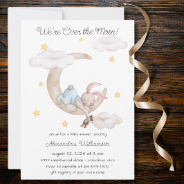 Invitación Over the Moon Baby Shower
