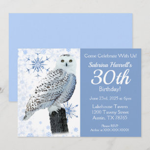 Invitación Owl 30.º Fiesta de cumpleaños