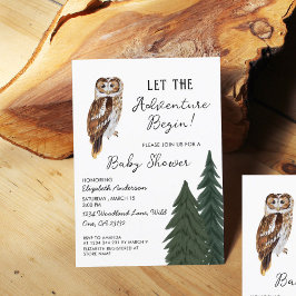 Invitación Owl Adventure Baby Shower