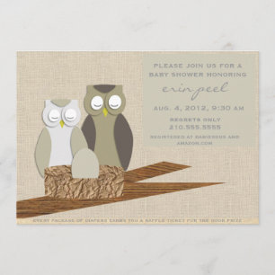 Invitación Owl Baby Shower invita