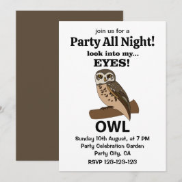 Invitación Owl Look In My Eyes Owl