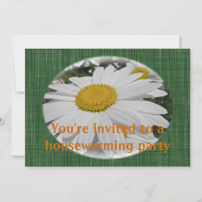 Invitación Oxeye Daisy Wildflower (Anverso)