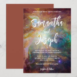 Invitación Óxido verde azulado Orión Nebulosa Boda celeste