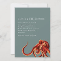 Óxido y Boda Verde azulado de pulpo náutico