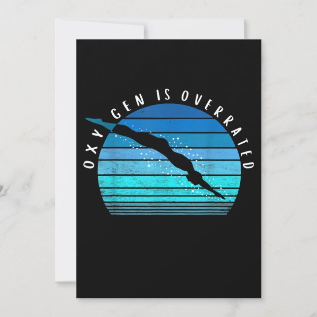 Invitación Oxygen Es Sobrevalorado Regalos De Nadador Entrena (Anverso)