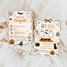 Invitación Oye Boo Fiesta de Cumpleaños del Fantasma de Hallo