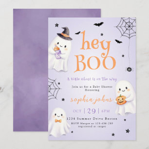 Invitación Oye Boo Halloween Baby Shower fantasma