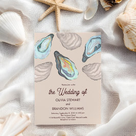 Invitación Oyster Roast Coastal Seaside Watercolor Wedding 