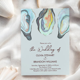 Invitación Oyster Roast Coastal Seaside Watercolor Wedding 