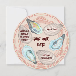Invitación Oyster Roast Plate Wedding Save the Date
