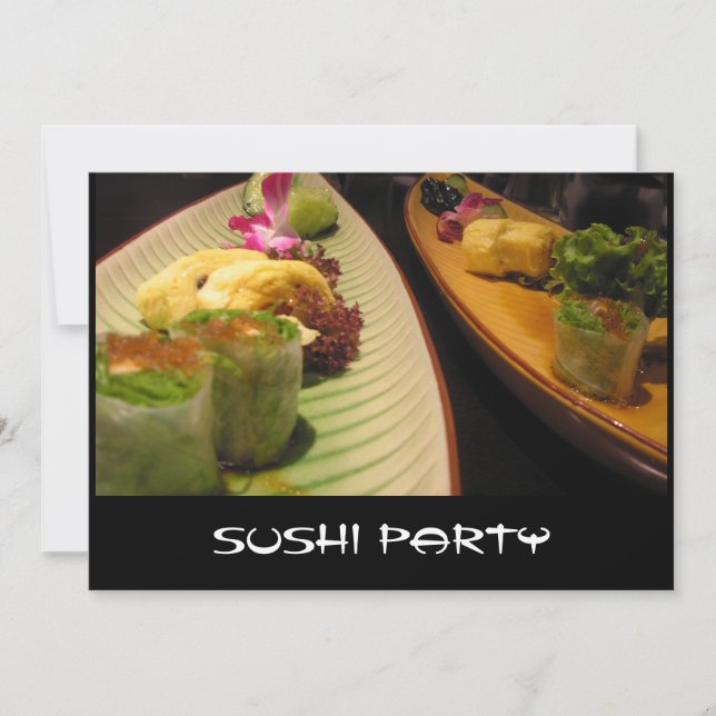 Invitación P6100089, Fiesta Sushi (Anverso)