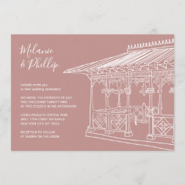 Invitación Pabellón de Damas Central Park Nueva York Boda