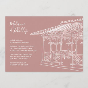 Invitación Pabellón de Damas Central Park Nueva York Boda