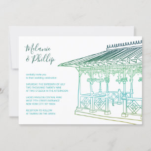 Invitación Pabellón de Damas Central Park Nueva York Boda