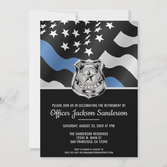Invitación Pabellón policial de Jubilación (Anverso)