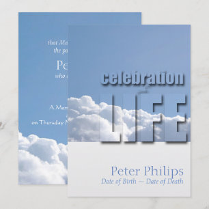 Invitación Pacífica celebración del cielo moderno de la invit