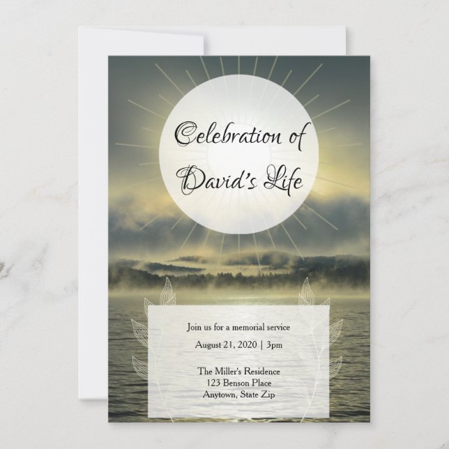 Invitación Pacífica Celebración del Memorial del Amanecer o R (Anverso)