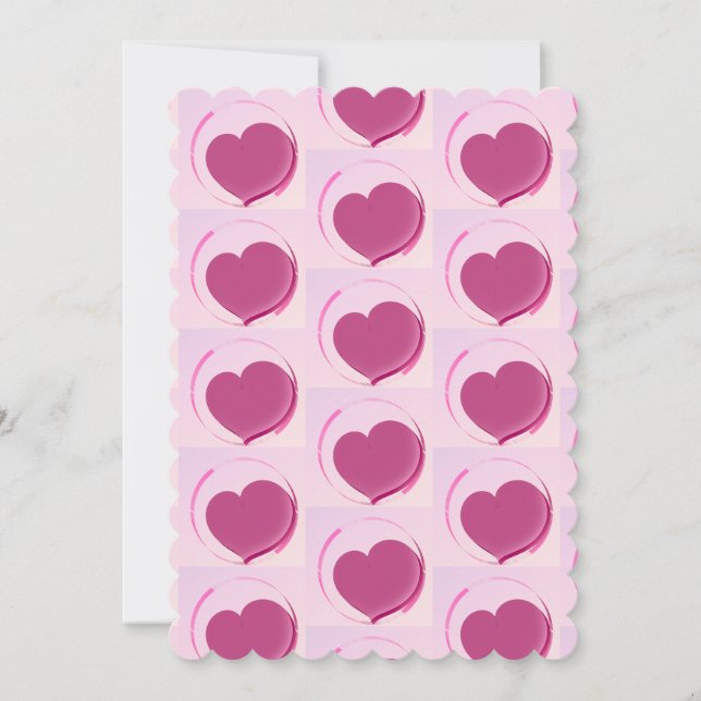 Invitación Padrão fofo de corações!! (Anverso)