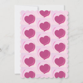 Invitación Padrão fofo de corações!!