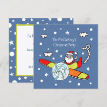 Padre personalizado avión navideño Santa Claus