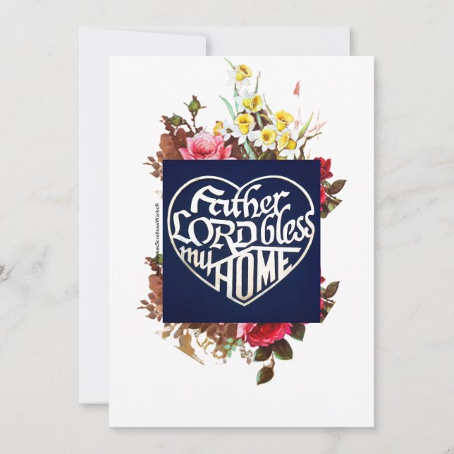 Invitación Padre SEÑOR bendice mi hogar (Anverso)