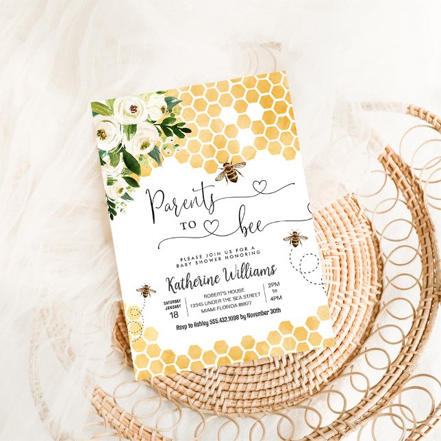 Invitación Padres A Abejar Tema De Abeja (Subido por el creador)