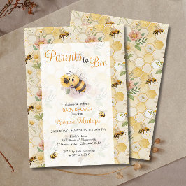 Invitación Padres a Colmena de Abejas Miel Abeja Cumpleaños d