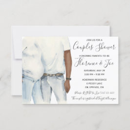 Invitación Padres acuarelas para ser Baby Shower Invi de pare