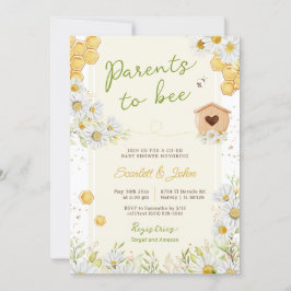 Invitación Padres de Bee Bumblebee Co-ed Honey Baby Shower I
