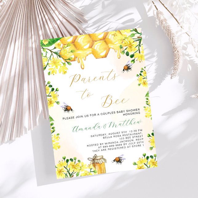 Invitación Padres de flores amarillas Baby Shower (Subido por el creador)