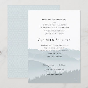 Invitación Padres de la montaña que invitan a la boda